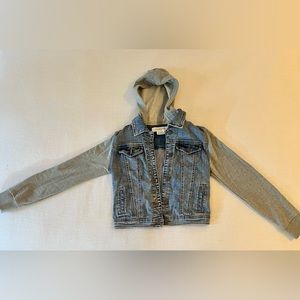 Girls sweatshirt denim jacket
